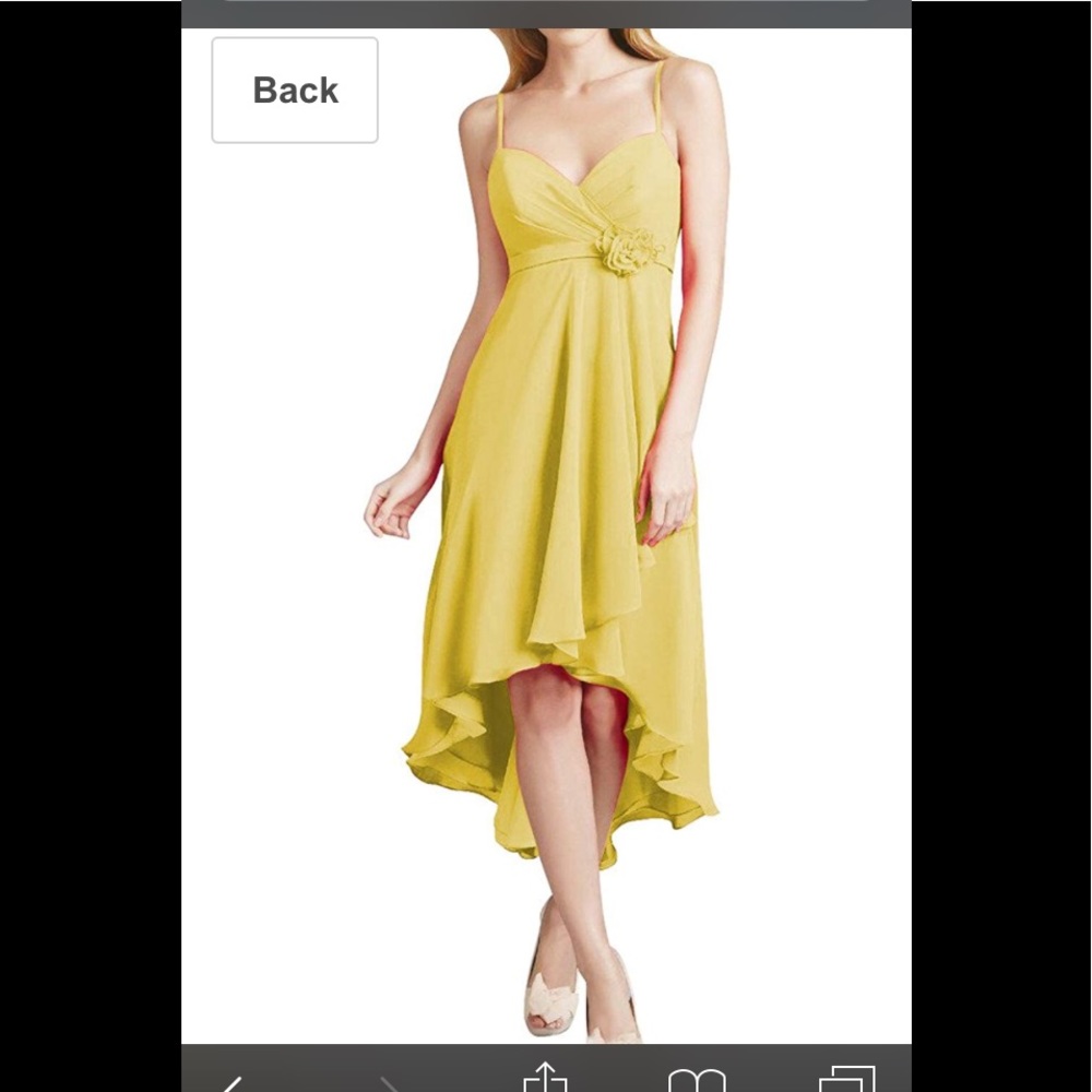 Hi-Low Chiffon Flower Dress in Coral color 👗